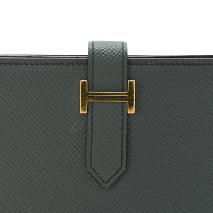 Hermes Epsom Bearn Gusset Wallet Vert Amande 9 of 10