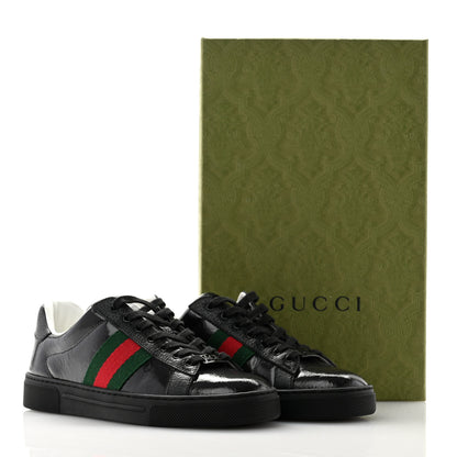 Gucci Crystal GG Monogram Web Womens New Ace Sneakers 36 Black 10 of 10