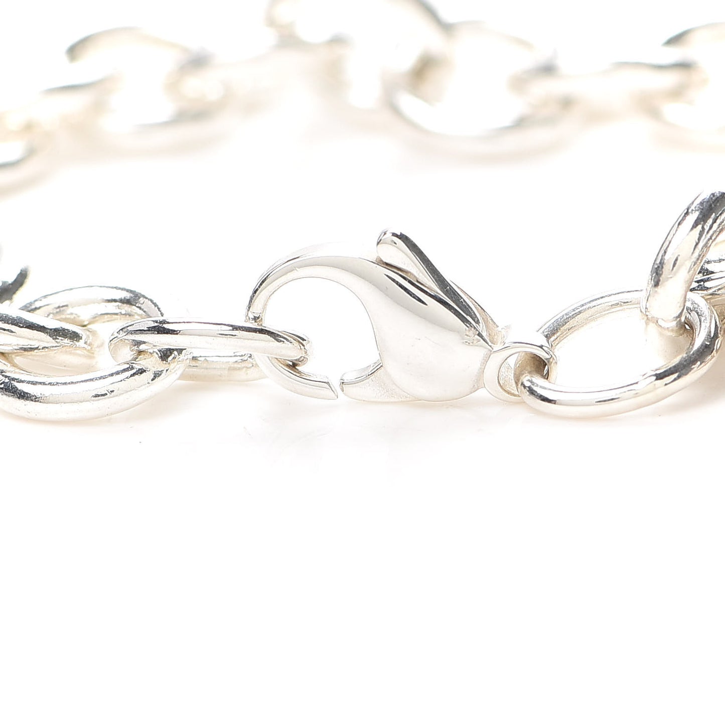 Sterling Silver Rubedo Return to Tiffany Heart Tag Key Charm Bracelet