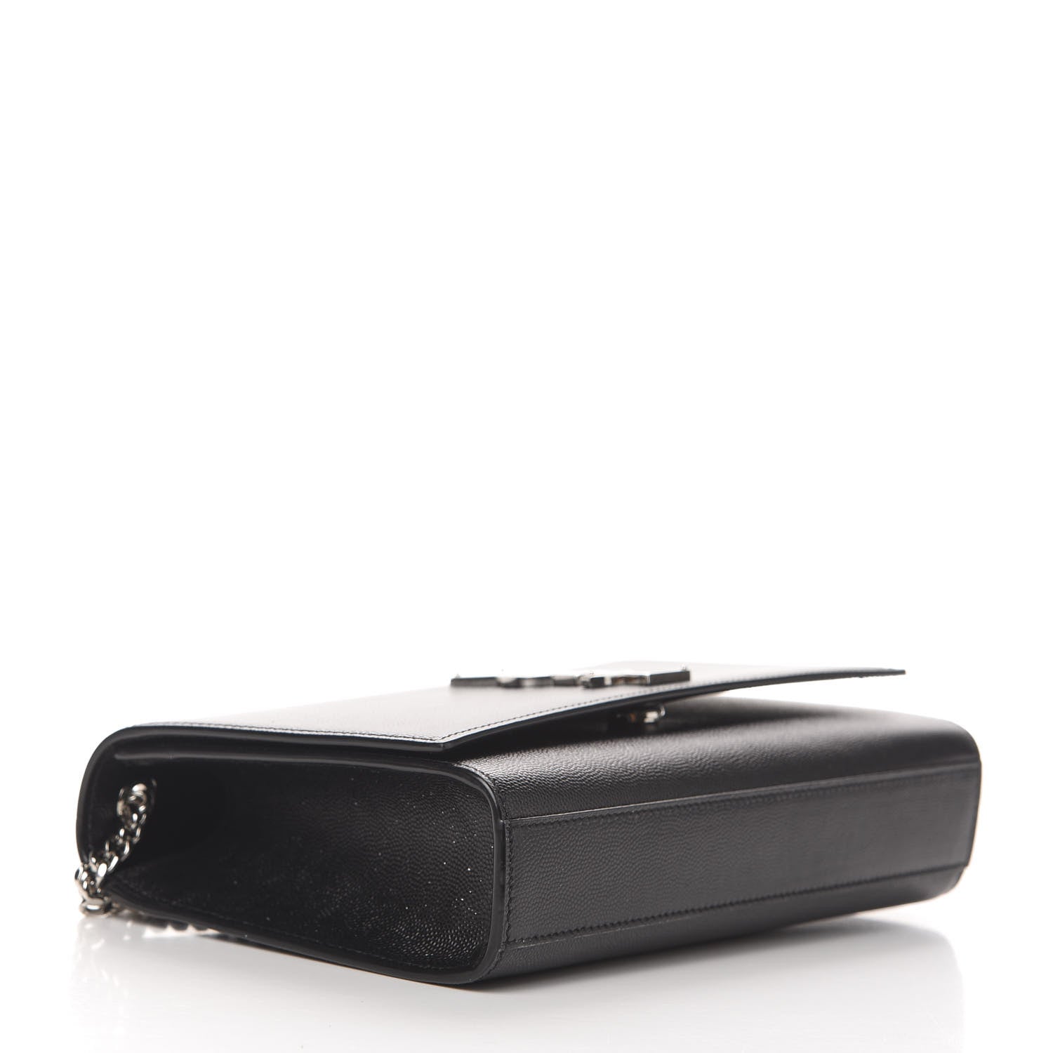 Saint Laurent Grain De Poudre Medium Classic Monogram Kate Satchel Black 4 of 10