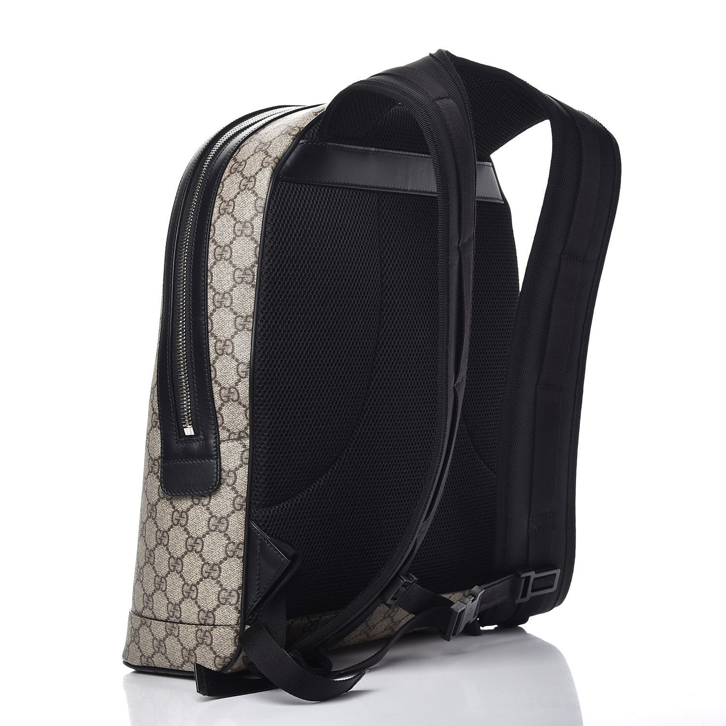 GG Supreme Monogram Web Dome Backpack Black
