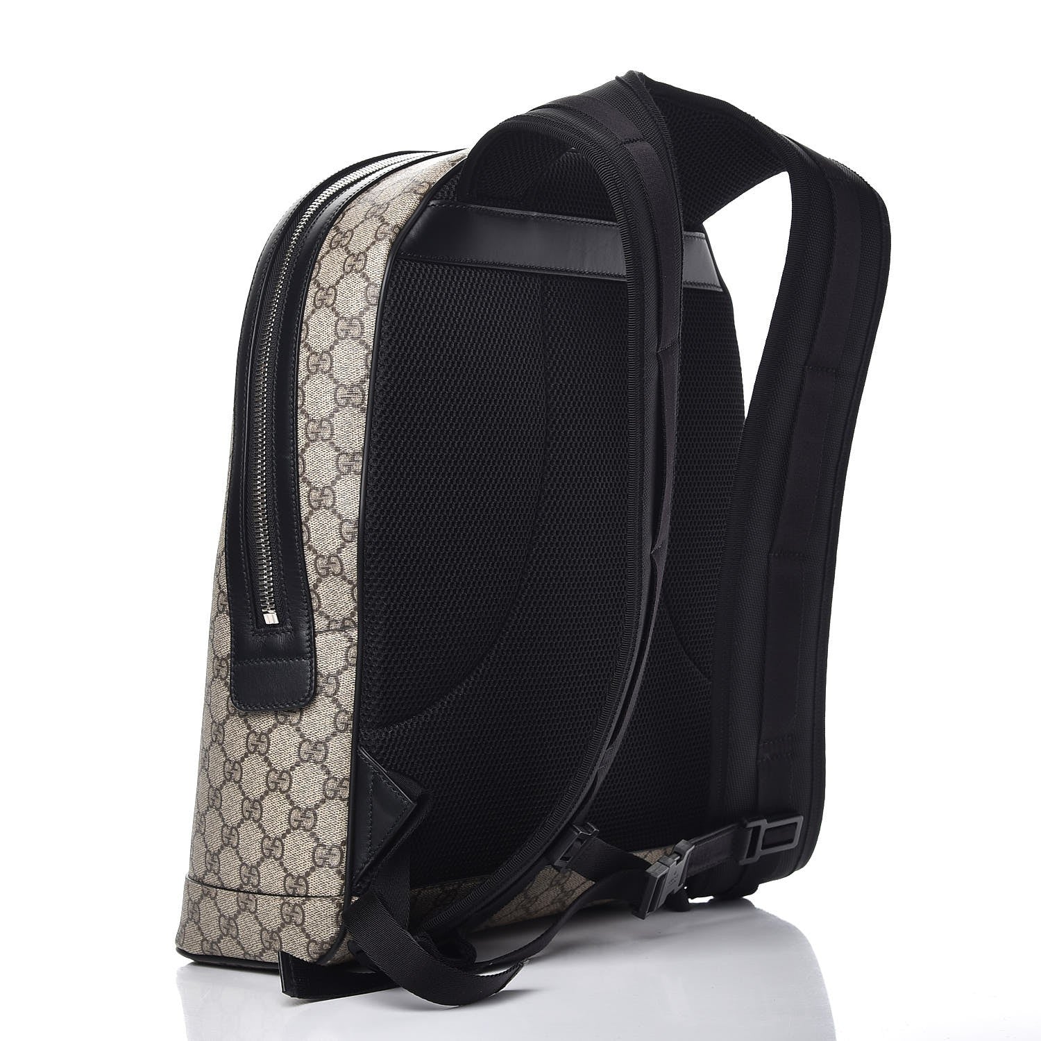 Gucci GG Supreme Monogram Web Dome Backpack Black 3 of 8