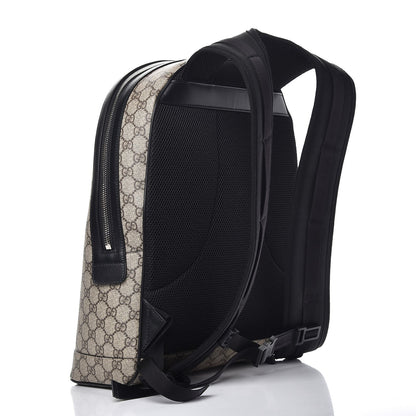 Gucci GG Supreme Monogram Web Dome Backpack Black 3 of 8