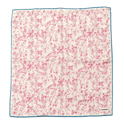 Chanel Silk CC Floral Square Scarf Multicolor 1 of 4