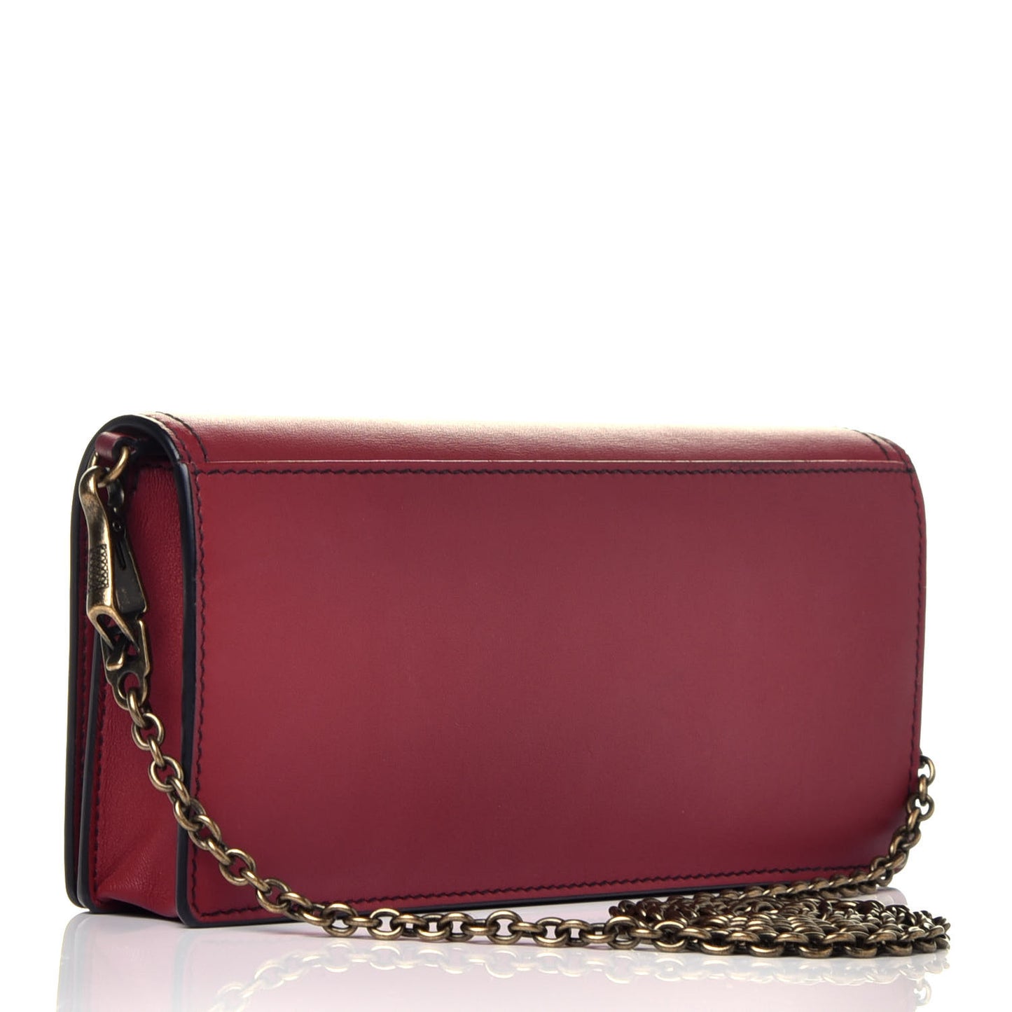Nappa Intrecciato Ellittica Chain Wallet Baccara Rose