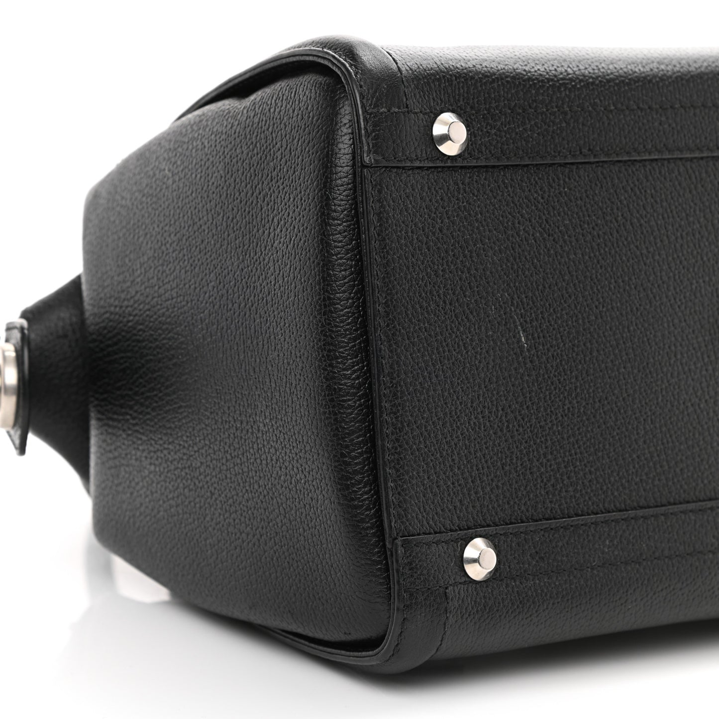 Grained Calfskin Monday Bowler S Black