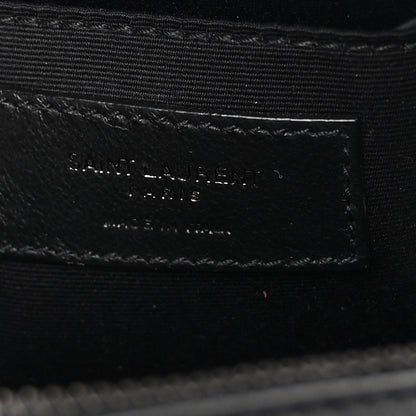 Saint Laurent Calfskin Matelasse Chevron Round Vinyle Camera Bag Black 6 of 9