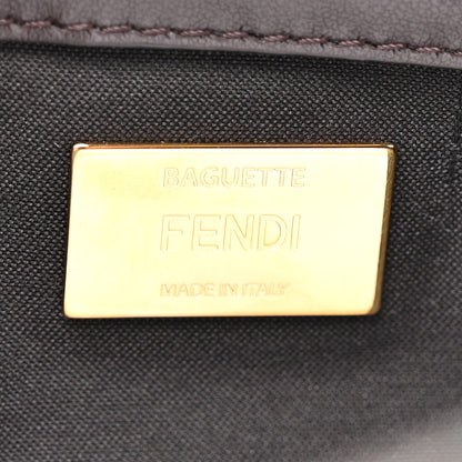 Fendi Fabric Jacquard FF 1974 Multipocket Baguette Tobacco Moro 6 of 10
