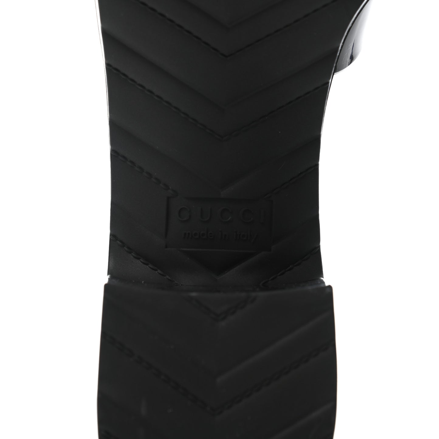 Rubber Gucci Logo Womens Platform 20/60mm Slide Sandals 38 Black