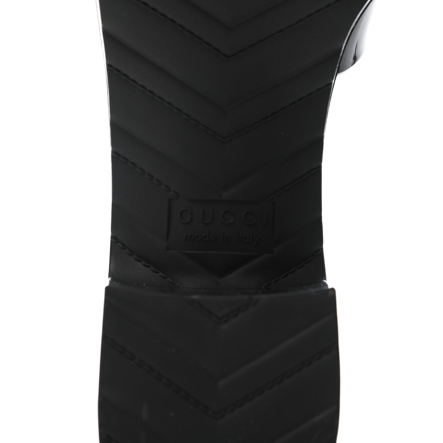 Gucci Rubber Gucci Logo Womens Platform 20/60mm Slide Sandals 38 Black 5 of 6