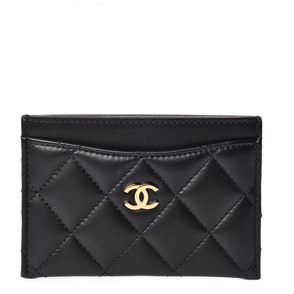Chanel Lambskin Quilted Card Holder Black 1 of 8