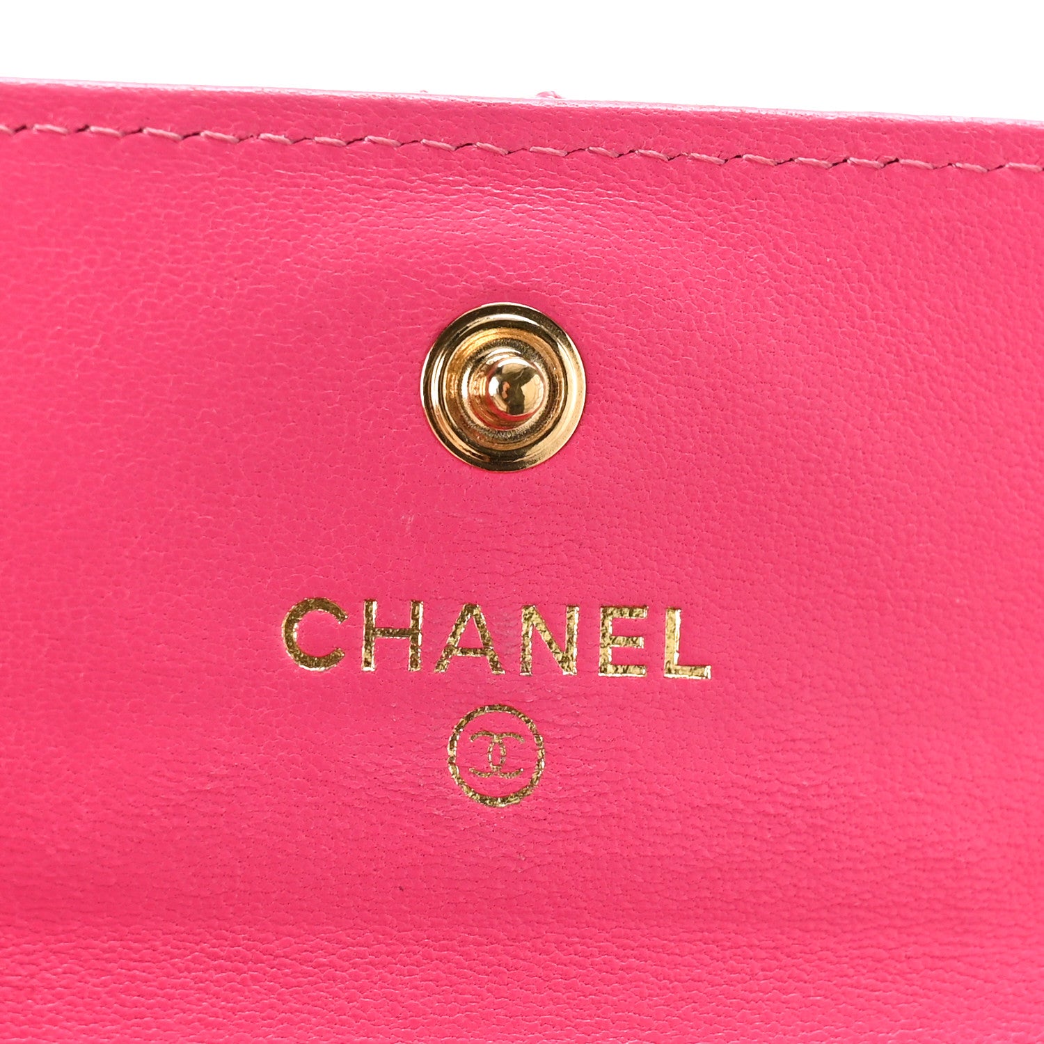 Chanel Lambskin Quilted Chanel 19 Flap Card Holder Dark Pink 6 of 11