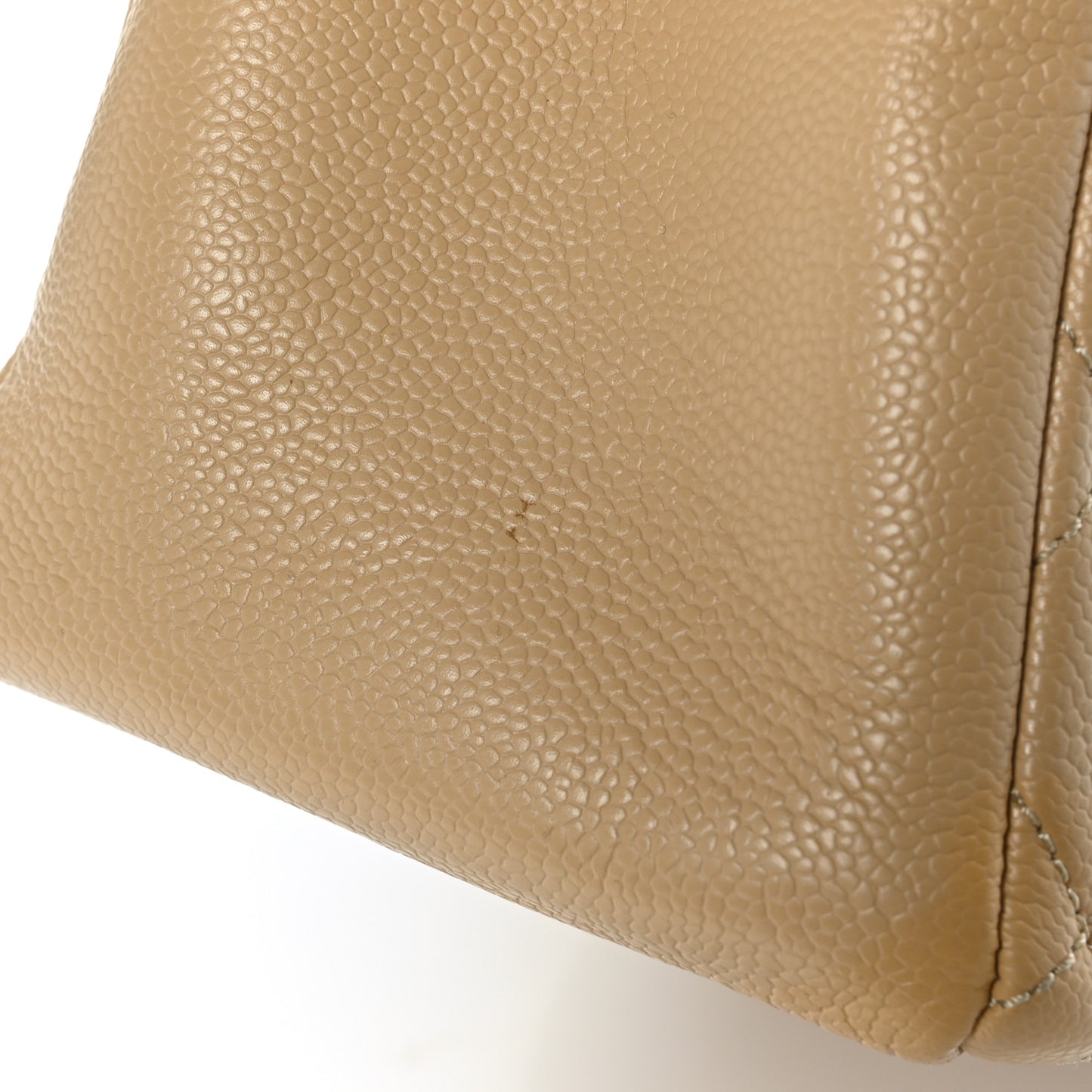 Caviar Quilted Grand Shopping Tote GST Beige