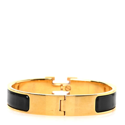 Hermes Enamel Narrow Clic Clac H Bracelet PM Black 3 of 4
