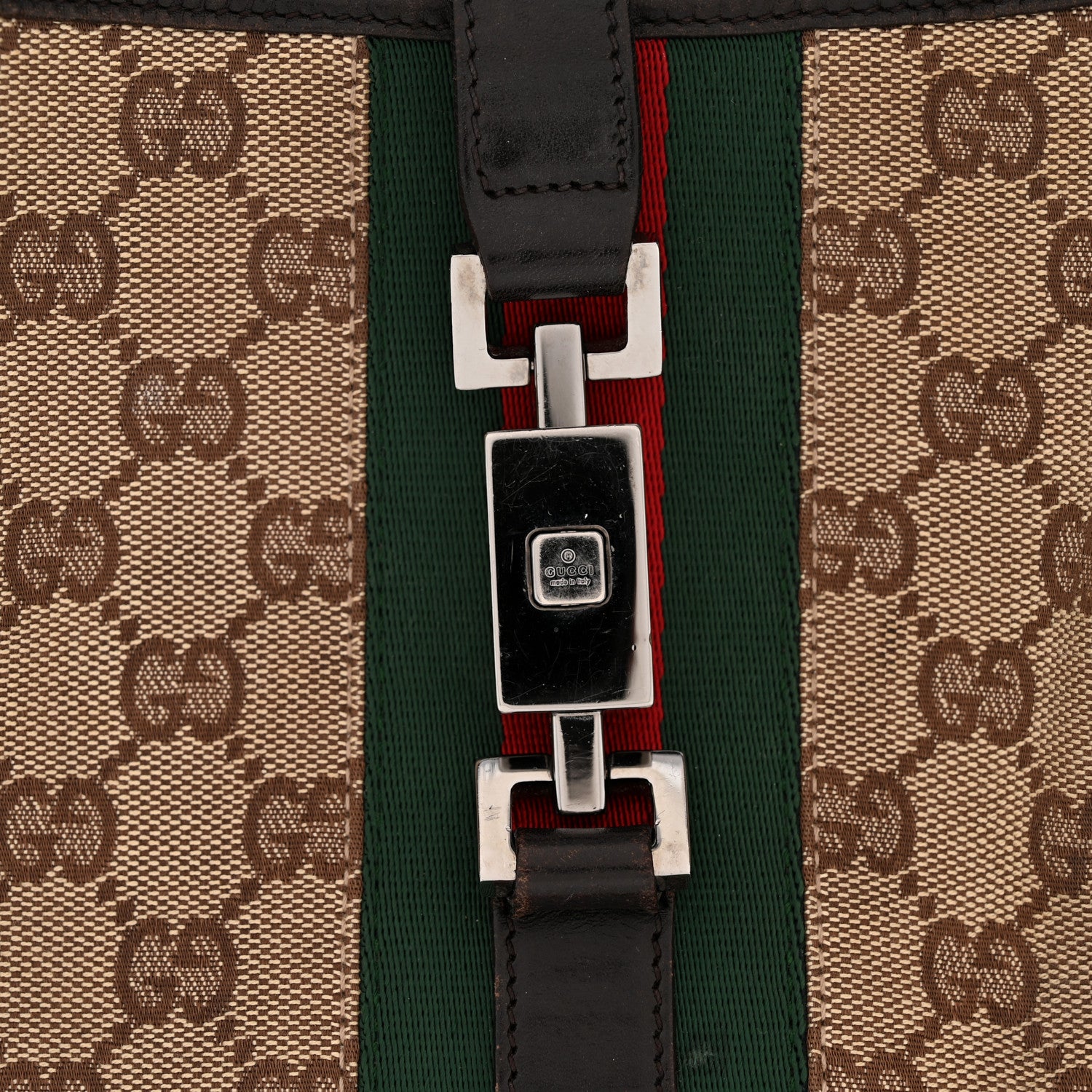 Gucci Monogram Web Jackie O Hobo Dark Brown 13 of 16