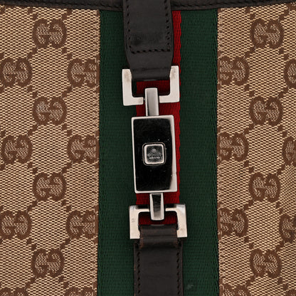 Gucci Monogram Web Jackie O Hobo Dark Brown 13 of 16