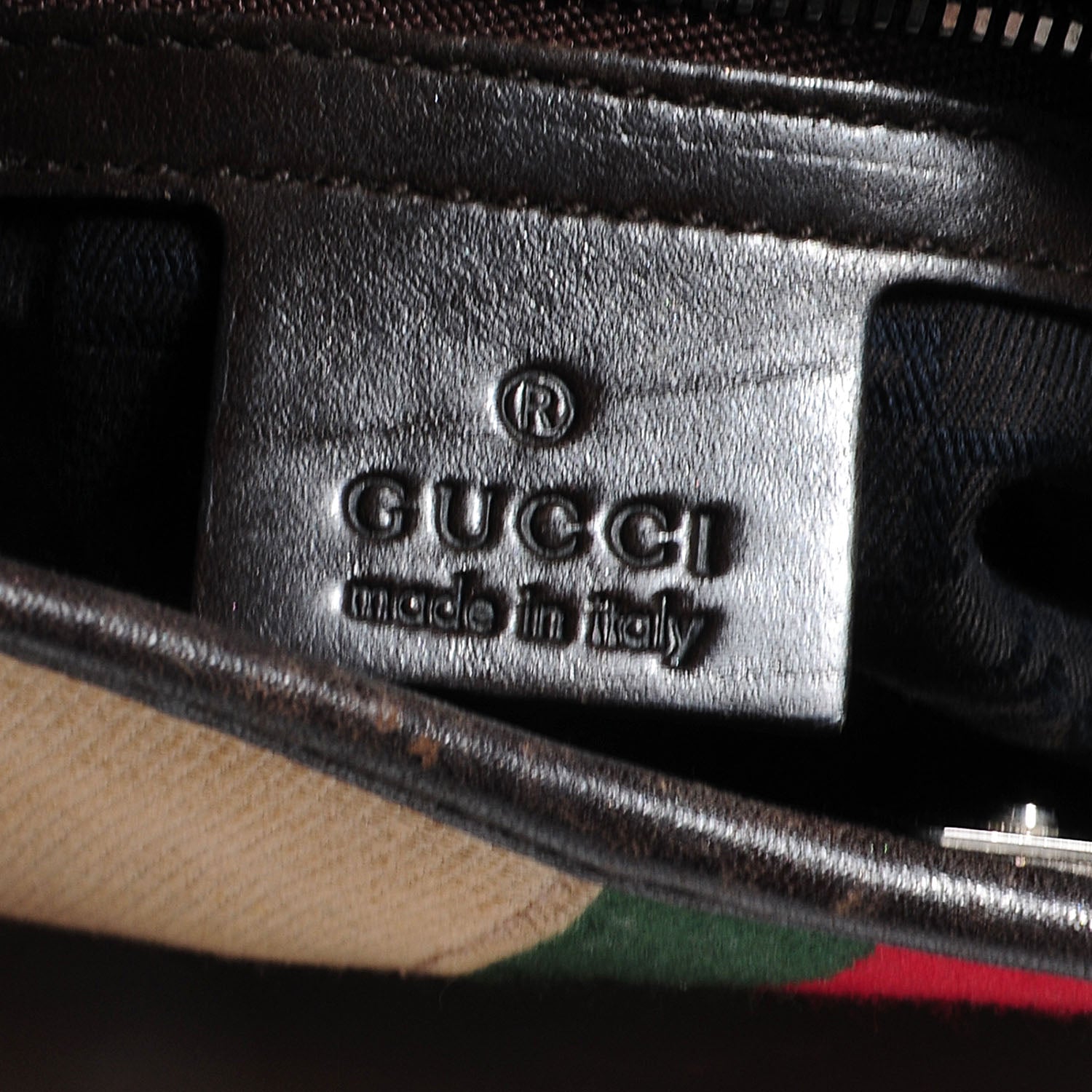 Gucci Canvas Web GG Reins Shoulder Bag Brown 6 of 7