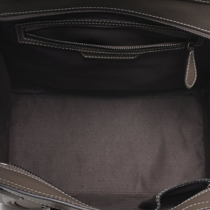 Celine Drummed Calfskin Mini Luggage Bag Souris 6 of 9