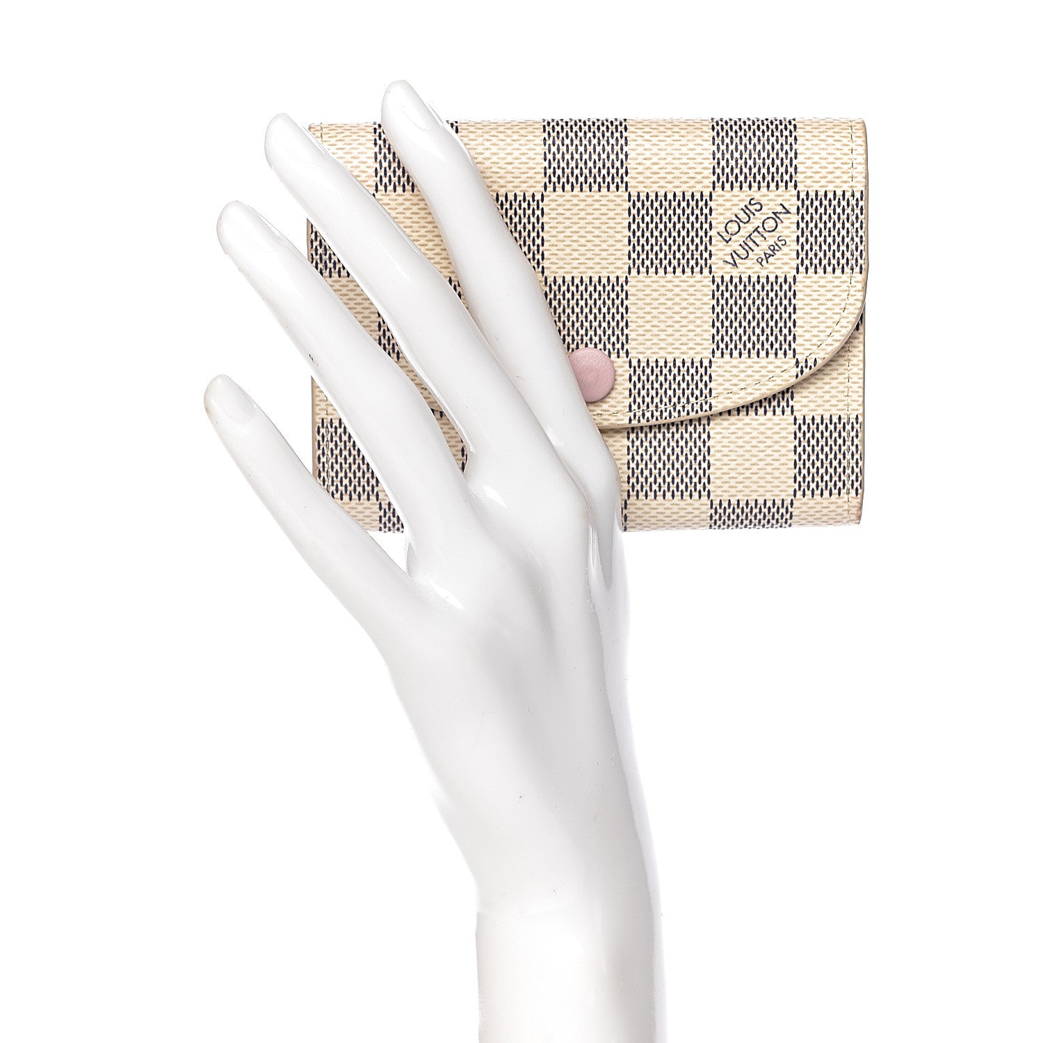 Louis Vuitton Damier Azur Rosalie Coin Purse Rose Ballerine 2 of 7
