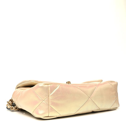 Chanel Iridescent Lambskin Quilted Medium Chanel 19 Flap Pink 4 of 9