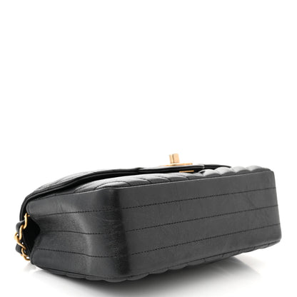 Chanel Iridescent Calfskin Chevron Quilted Mini Rectangular Flap Black 4 of 13