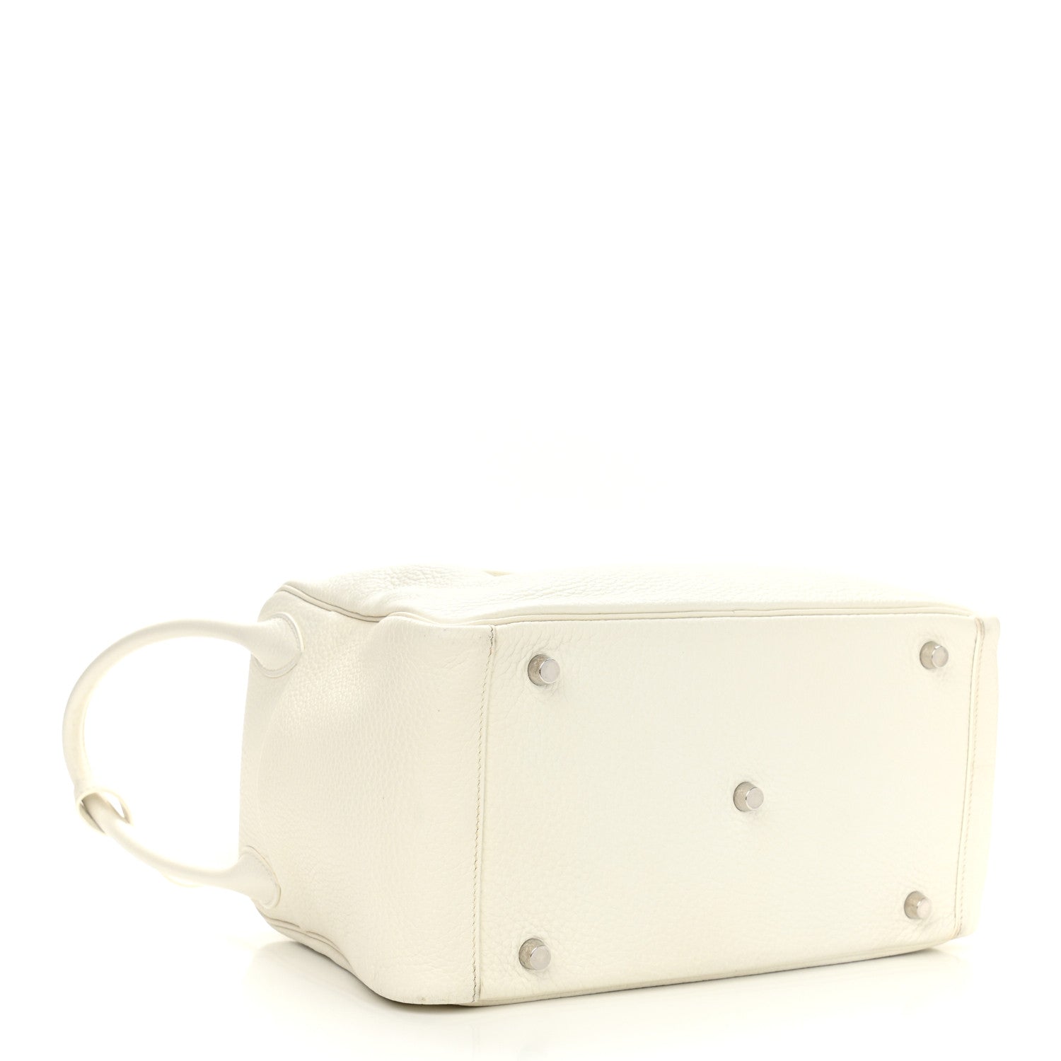 Hermes Taurillon Clemence Lindy 30 White 4 of 12