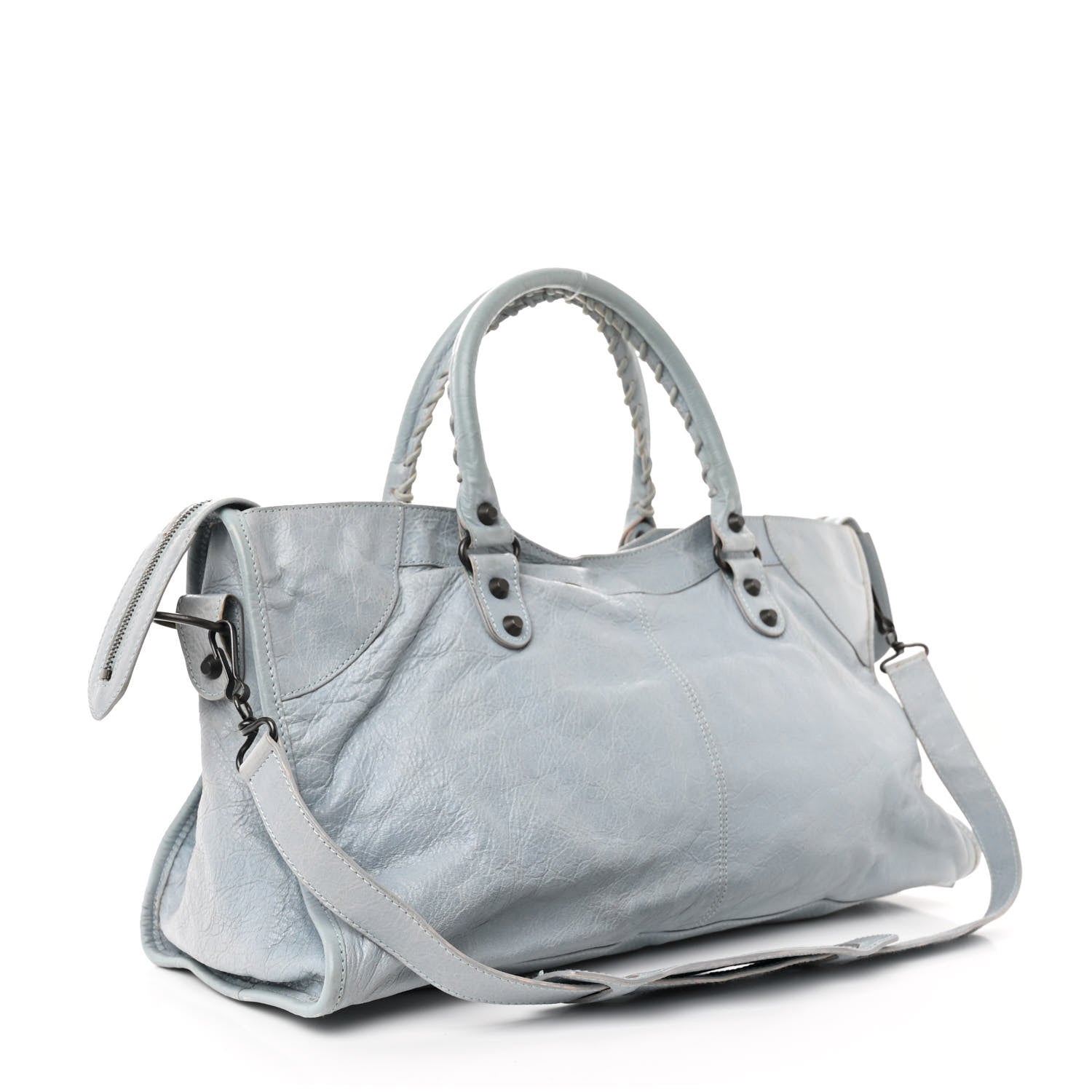 Balenciaga Agneau Classic Hardware Part Time Bleu Acier Ciel 4 of 13