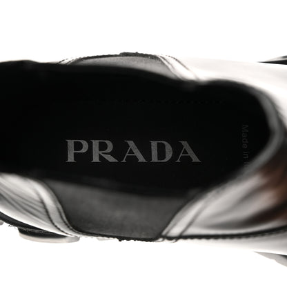 Prada Spazzolato Rois Monolith Chelsea 55mm Ankle Boots 39 Black 6 of 8