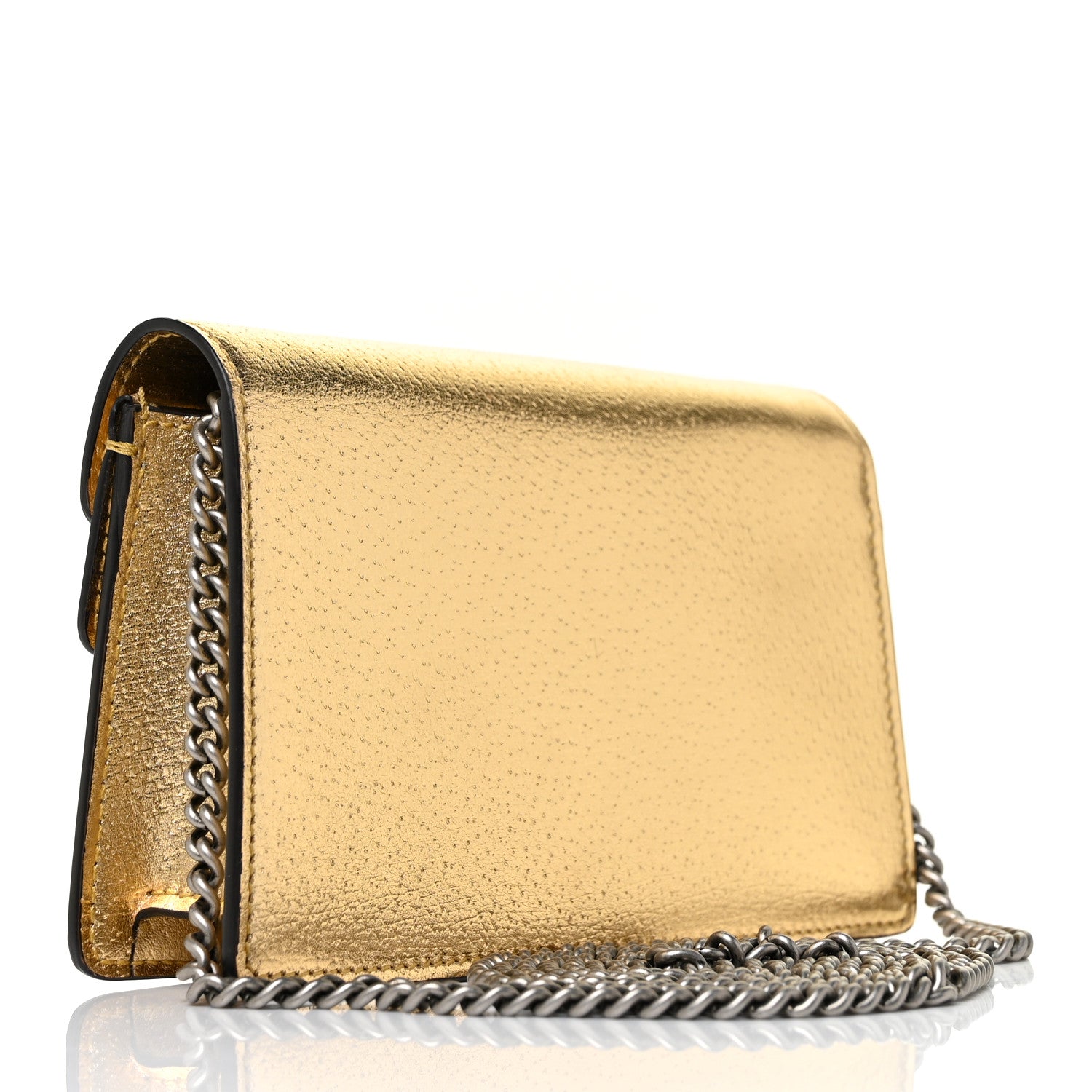 Gucci Metallic Calfskin Super Mini Dionysus Shoulder Bag Gold 3 of 9