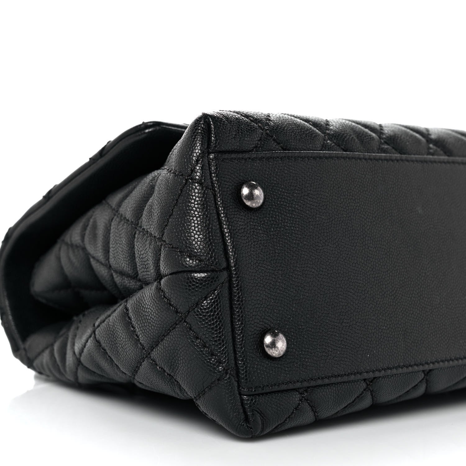 Chanel Caviar Quilted Small Coco Handle Flap Black 8 of 10