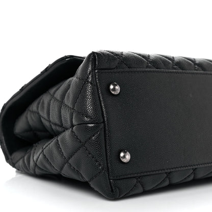 Chanel Caviar Quilted Small Coco Handle Flap Black 8 of 10
