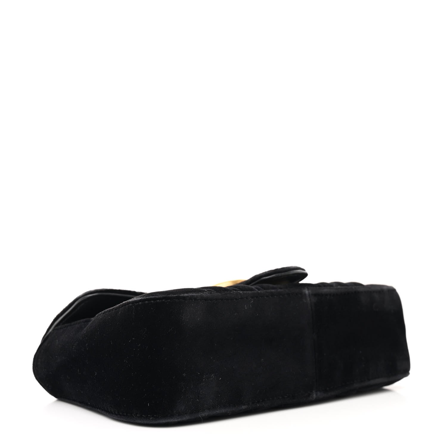 Gucci Velvet Matelasse Mini GG Marmont Shoulder Bag Black 4 of 13