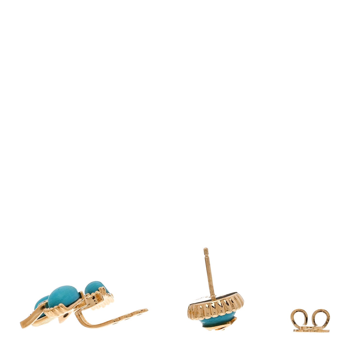 Resin Crystal Single GG Earring Turquoise Gold