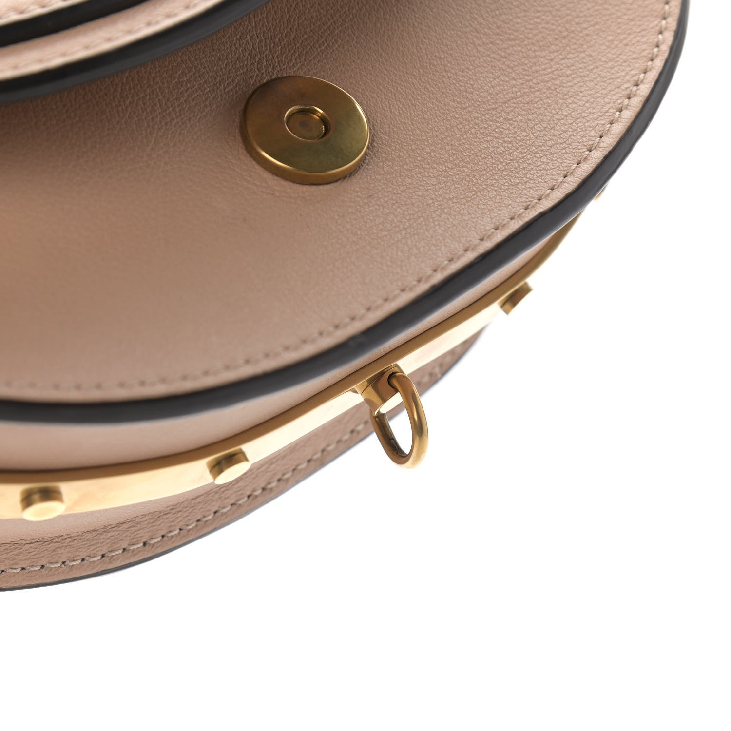 Chloe Calfskin Small Nile Bracelet Minaudiere Bag Biscotti Beige 12 of 16