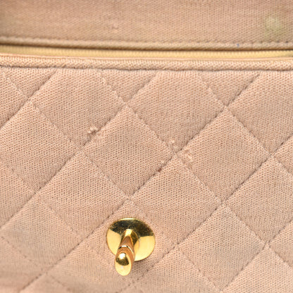 Chanel Jersey Quilted Mini Square Flap Beige 8 of 13