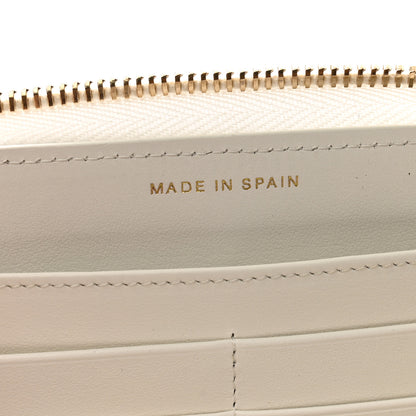 Chanel Shiny Goatskin Quilted 19 Long Zipped Around Wallet White 8 of 11