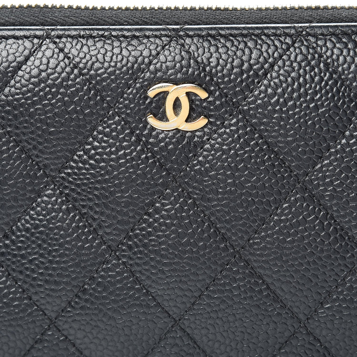 Chanel Caviar Quilted Large Zip Around Organizer Wallet Black 9 of 14