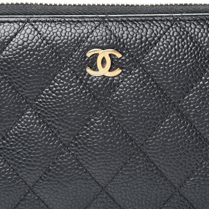 Chanel Caviar Quilted Large Zip Around Organizer Wallet Black 9 of 14