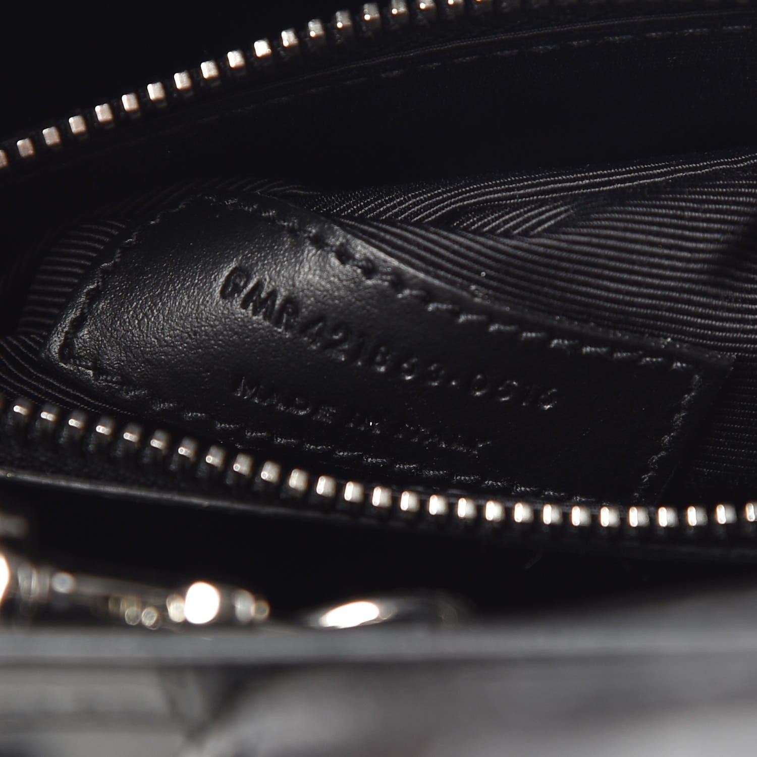 Saint Laurent Calfskin Crocodile Embossed Baby Sac De Jour Black 7 of 9