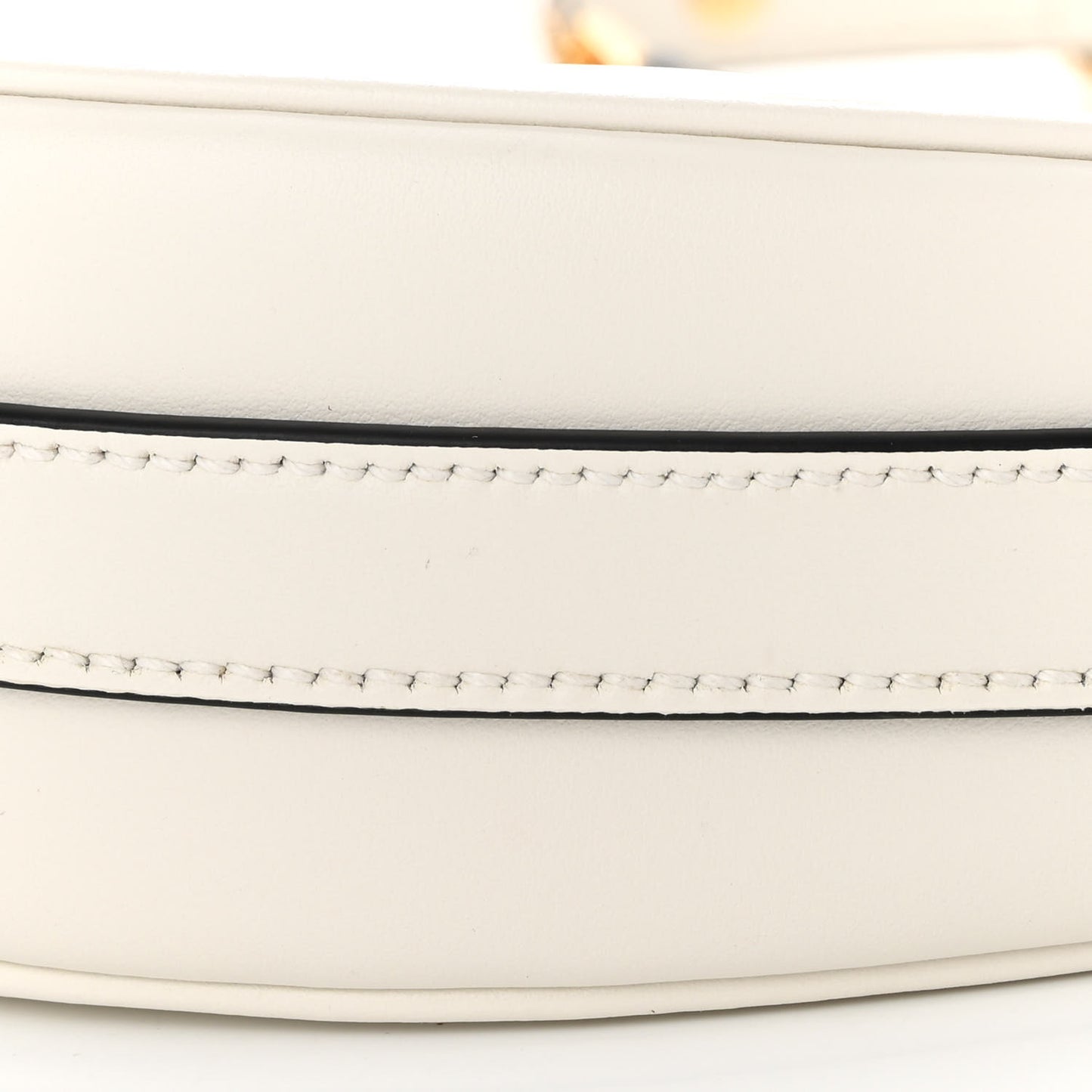 Soft Calfskin Arque Shoulder Bag White