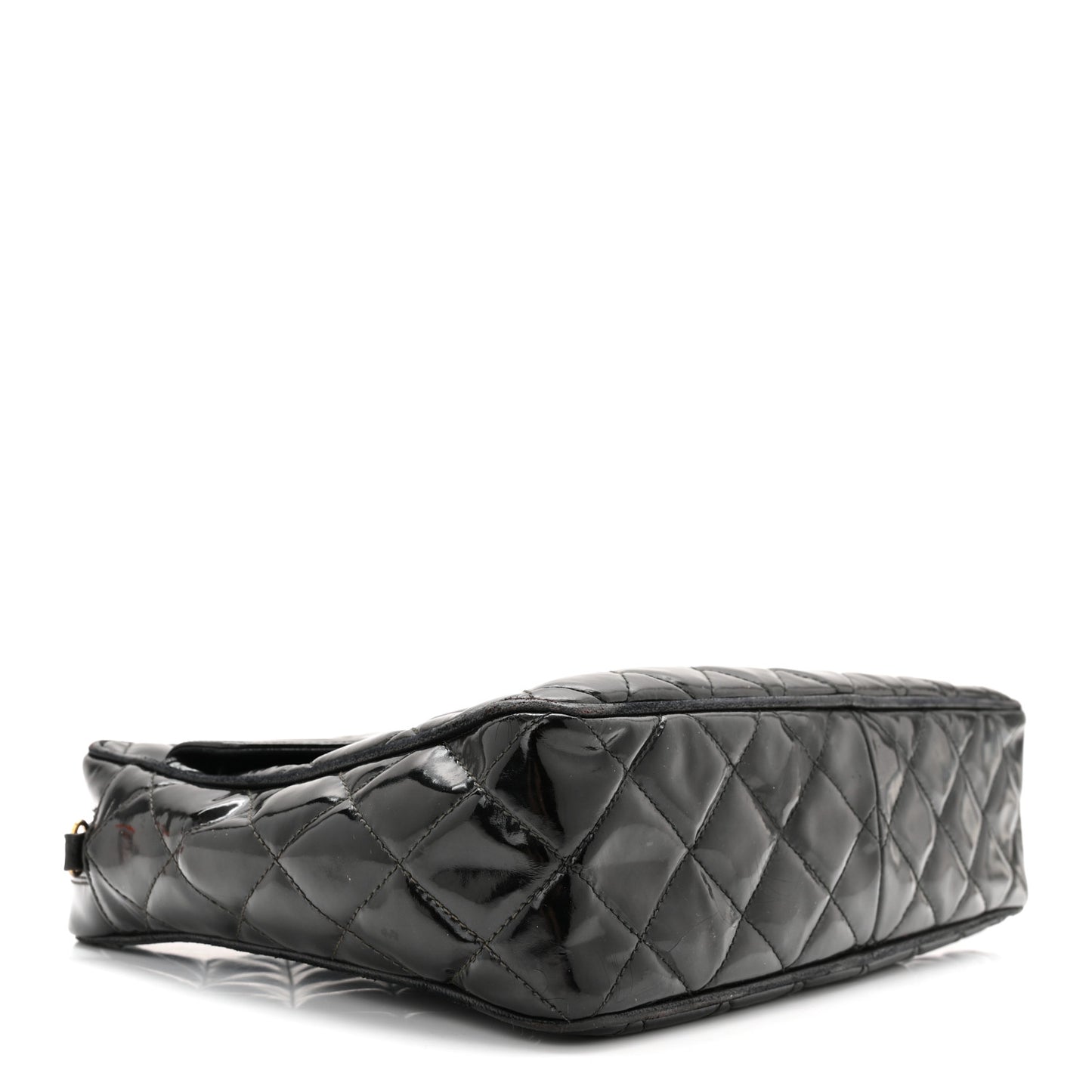 Patent Quilted Tassel Camera Case Black