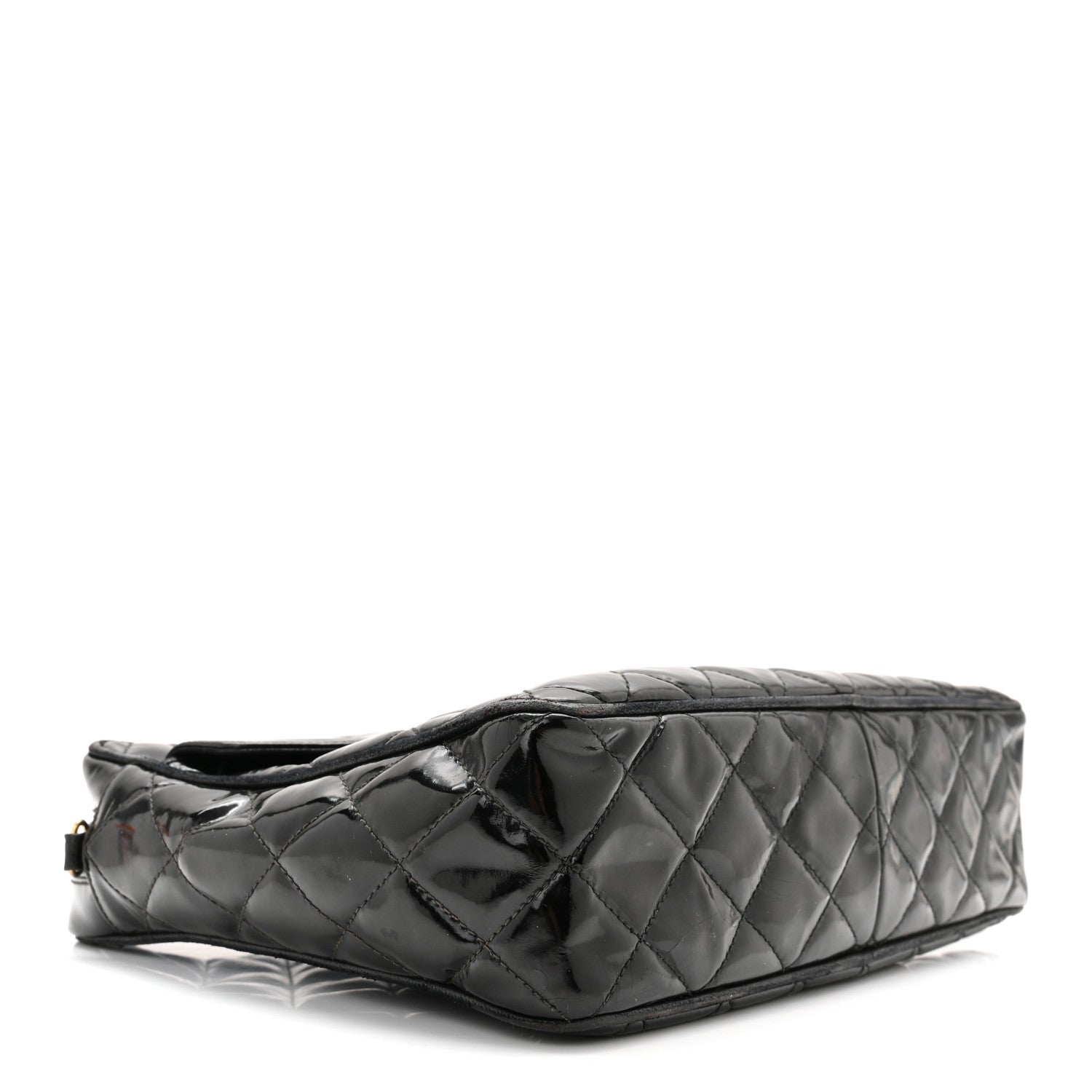 Chanel Patent Quilted Tassel Camera Case Black 4 of 11