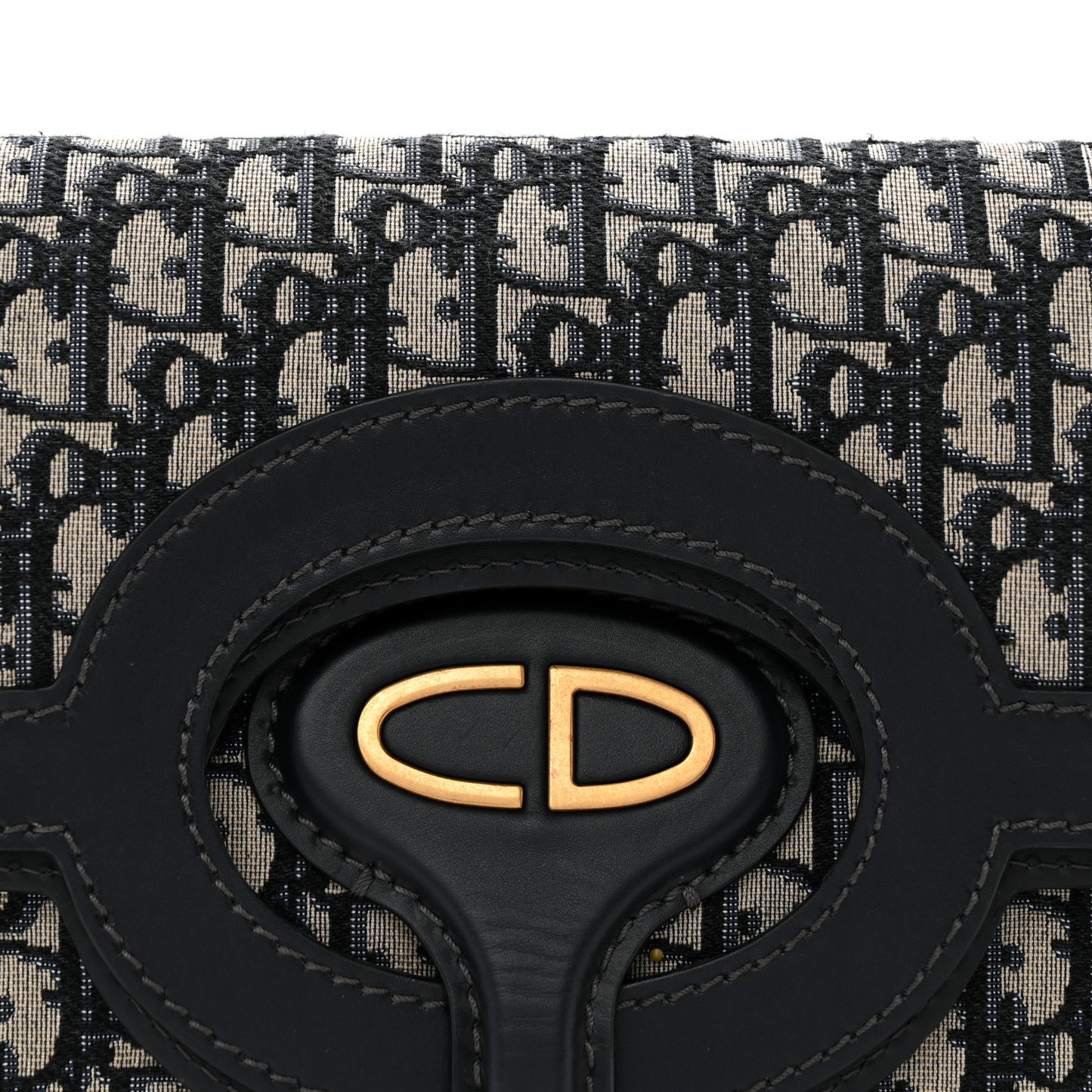 Oblique Fold Over Clutch Blue