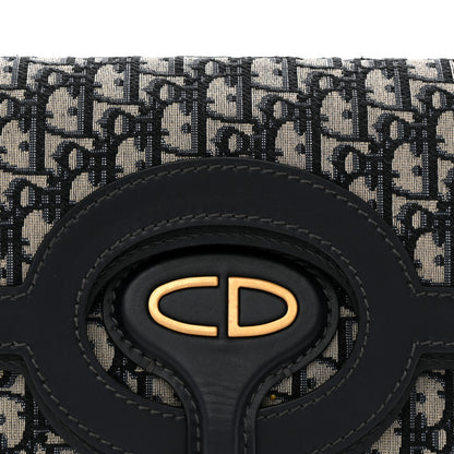 Christian Dior Oblique Fold Over Clutch Blue 9 of 10