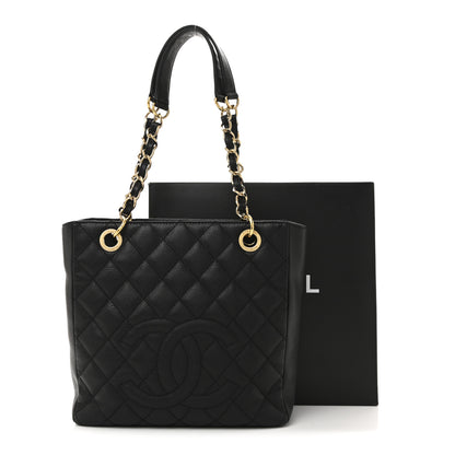 Chanel Caviar Quilted Petit Shopping Tote PST Black 11 of 11