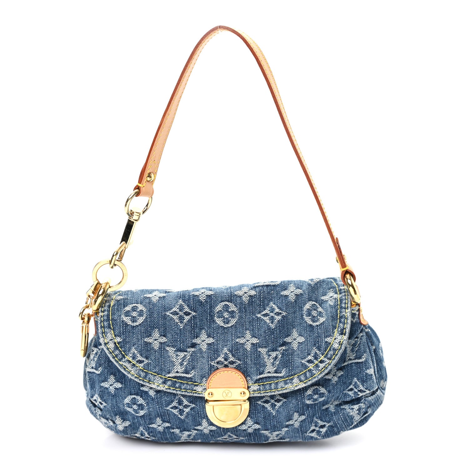 Louis Vuitton Monogram Denim Mini Pleaty Blue 1 of 9