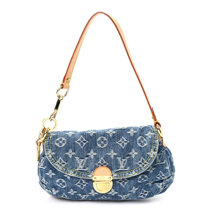 Louis Vuitton Monogram Denim Mini Pleaty Blue 1 of 9