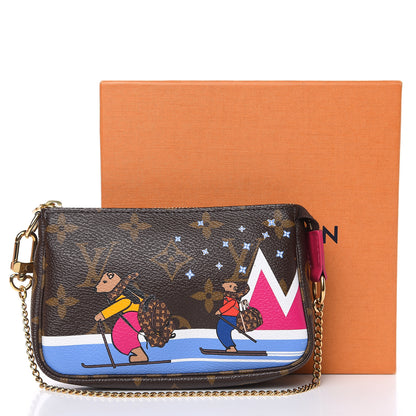 Louis Vuitton Monogram 2018 Christmas Animation Mini Bears Pochette Accessories 8 of 8