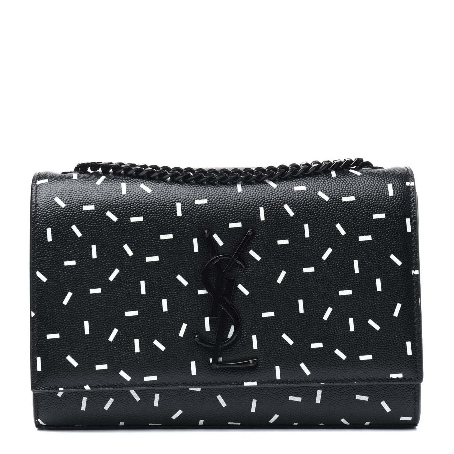 Grain De Poudre Small Monogram Kate Satchel Black White