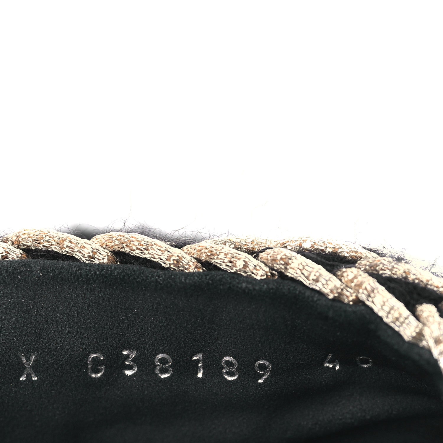 Chanel Braided Knit CC Mules 40 Black Gold 8 of 9